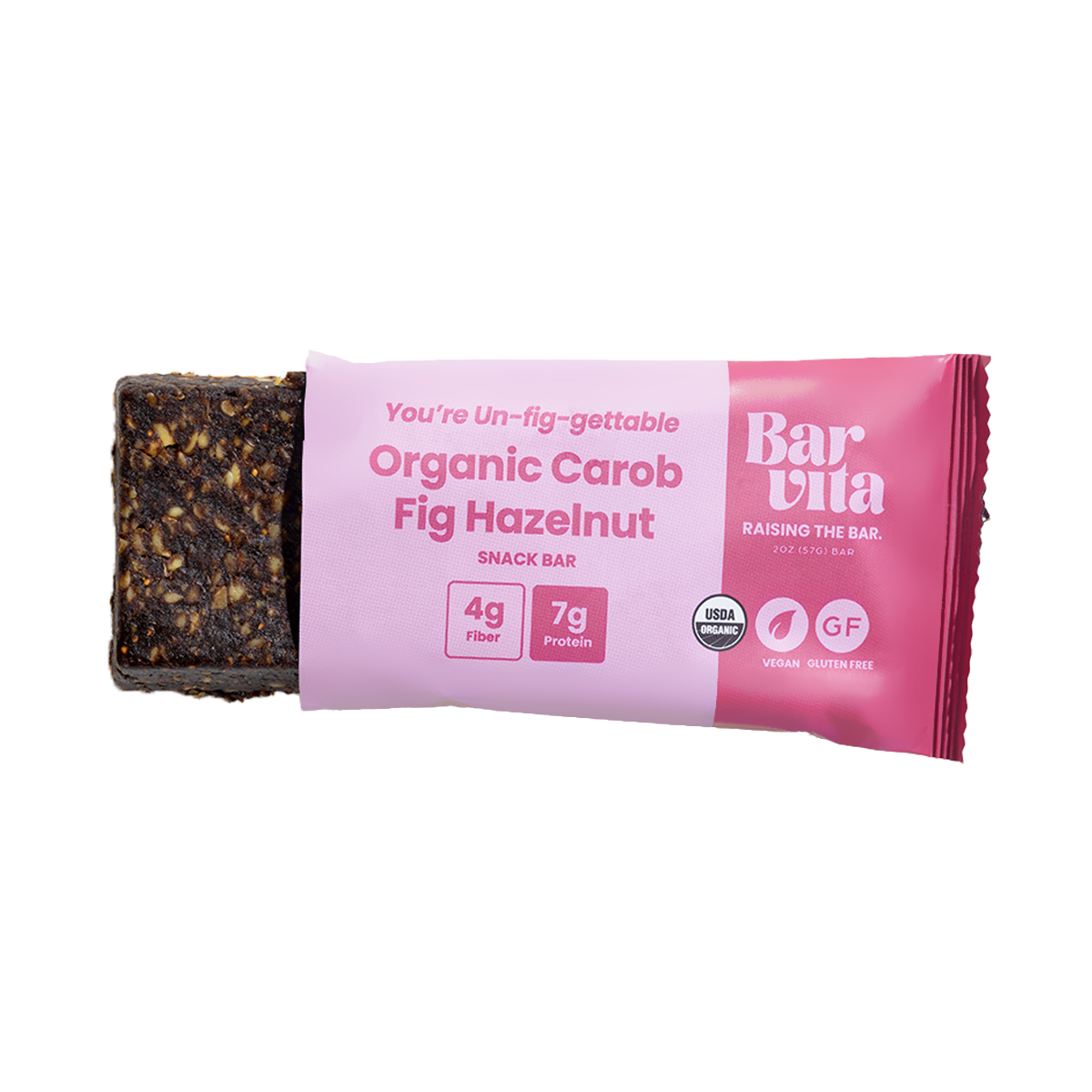 Carob Fig Hazelnut Barvita Protein bars